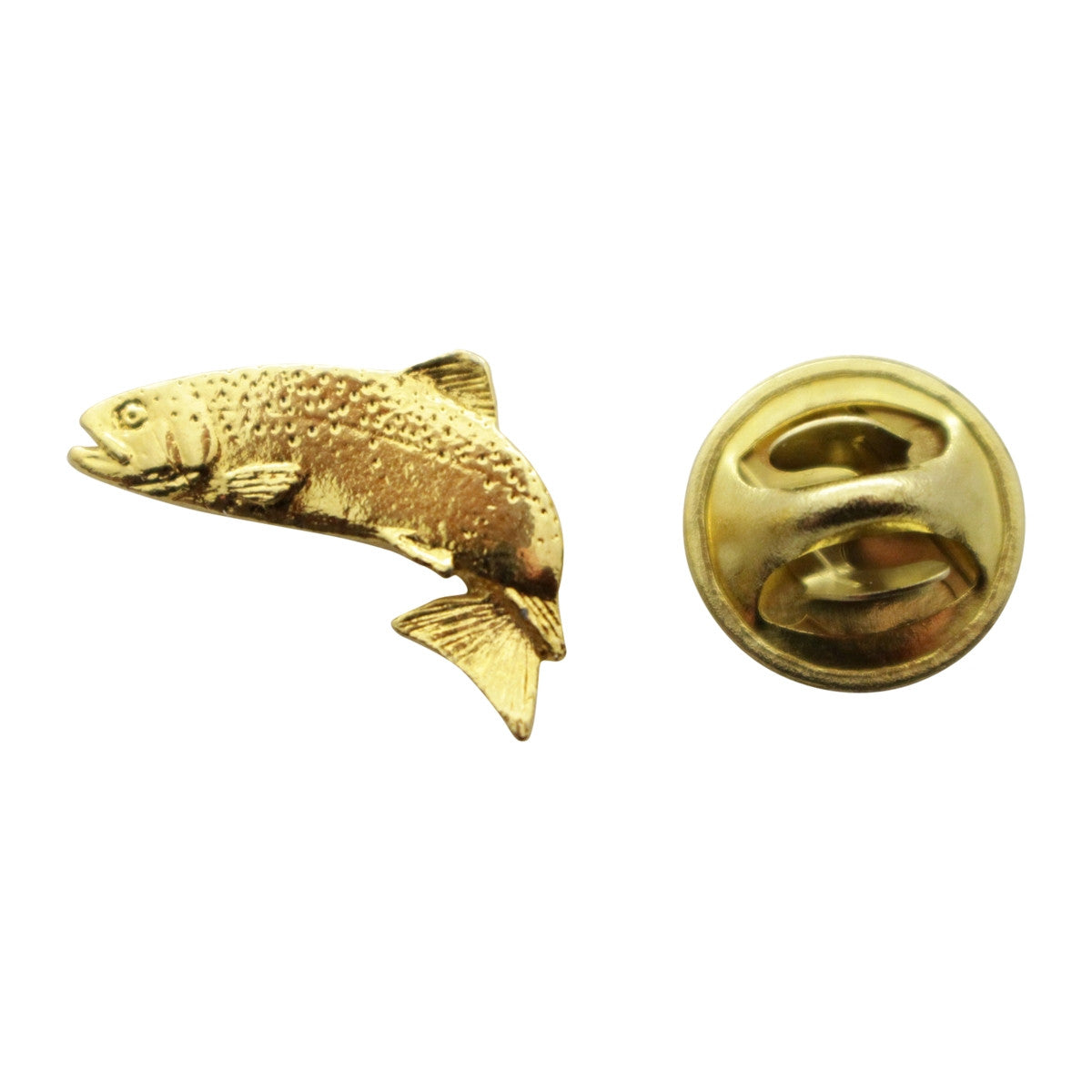 Atlantic Salmon Mini Pin ~ 24K Gold ~ Miniature Lapel Pin ~ Sarah's Treats & Treasures